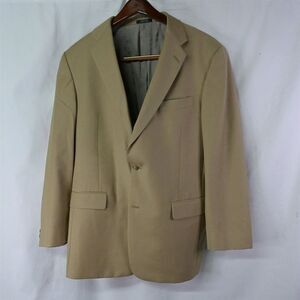 Palm Beach 40R Khaki Gold 2‎ Button Mens Blazer Suit Jacket Sport Coat